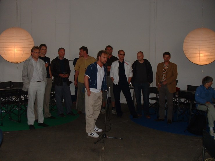 Supertanker-holdet ved åbningen i Strandgade